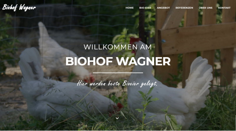 Biohof Wagner Screenshot Startseite