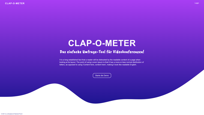 Clapometer Startseite