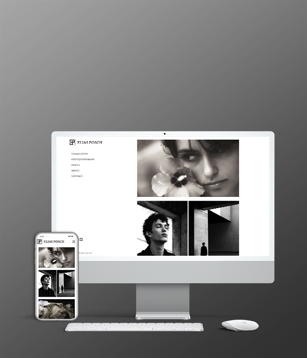 Screenshot der Webseite EP-Photography auf iMac und iPhone